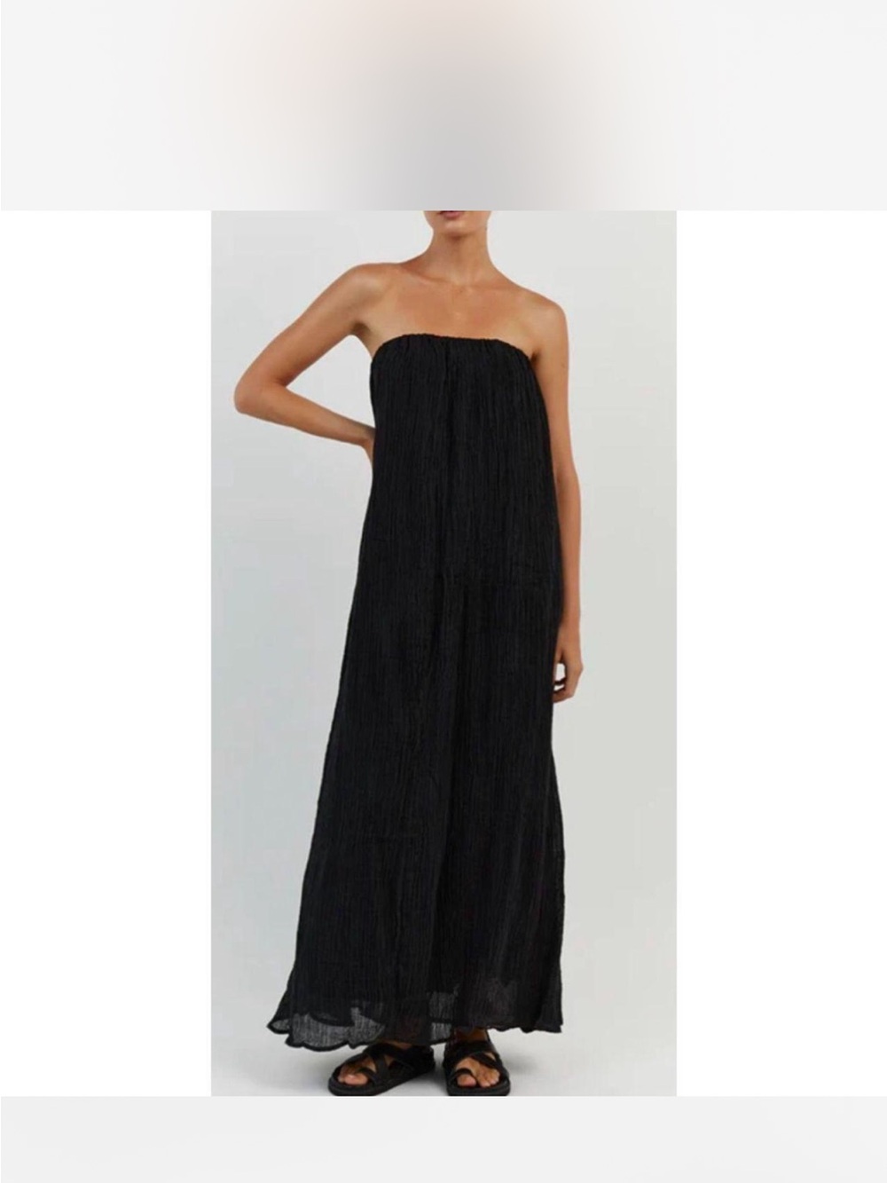 DISSH Strapless Black Maxi Dress